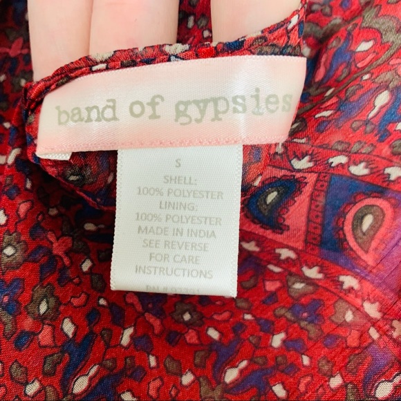 Band of gypsies rust boho dress tie back… - Picture 4 of 7
